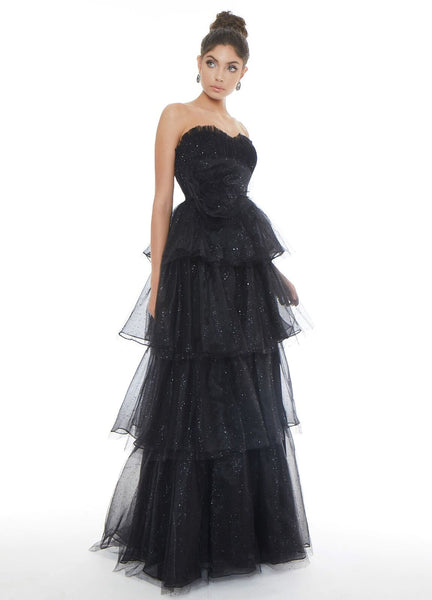 Ashley Lauren 1709 black prom dress ...